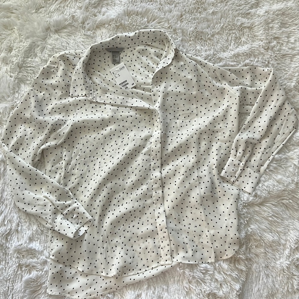 H&M polkadot blouse